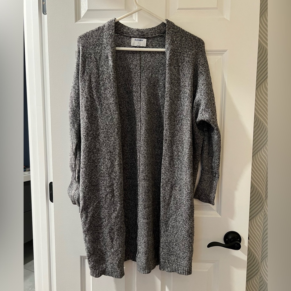 Old Navy Heather Gray Open-Front Cardigan